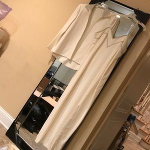 White evening gown with jacket